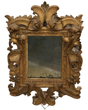 specchiera in legno dorato Roma sec.XVIII<br>cm. 