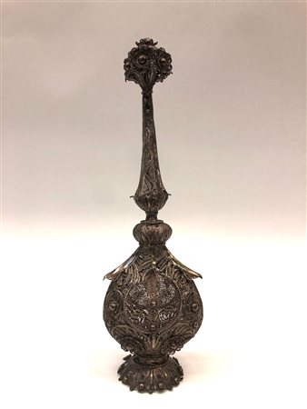 incensiere orientale in argento e filigrana 