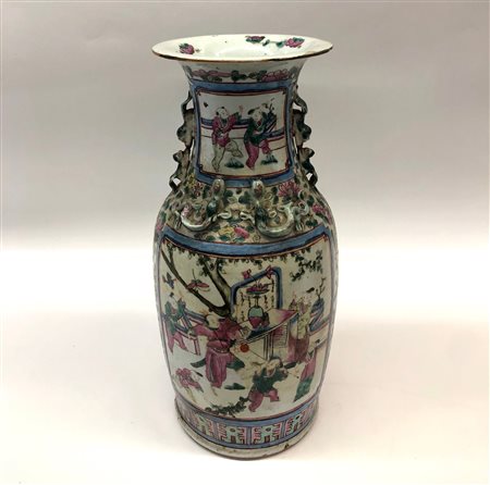 Cina vaso in prcellana dipinta a fiori e 