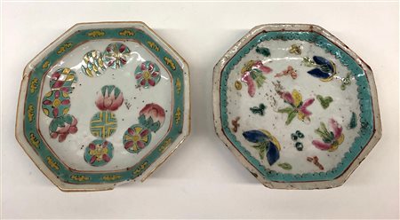Cina coppia di ciotole ottagonali in 