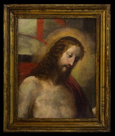 olio su tela raff.Cristo sec.XVII<br>cm. 41x32,5