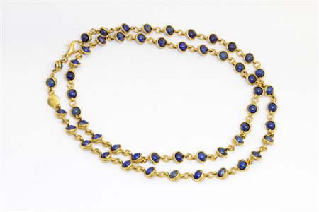 Pomellato collana in oro giallo e sodaliti