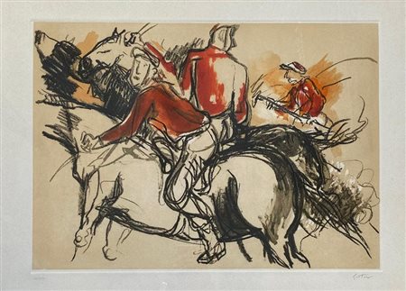 Renato Guttuso “Soldati garibaldini a cavallo”