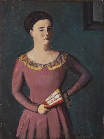 MARUSSIG PIERO (1879 - 1937) - Donna con ventaglio.