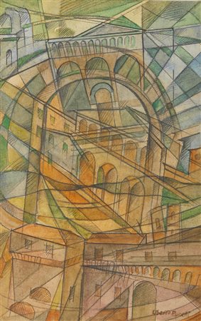 BONETTI UBERTO (1909 - 1993) - Pietrasanta, sintesi architettonica. .