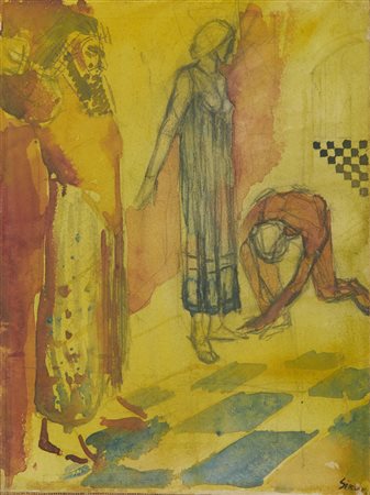 SIRONI MARIO (1885 - 1961) - Composizione con figure. .