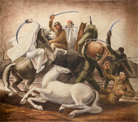 SANTAGATA GIUSEPPE ANTONIO (1888 - 1985) - Battaglia.