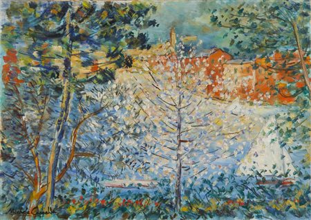 CASCELLA MICHELE (1892 - 1989) - Primavera a Portofino.