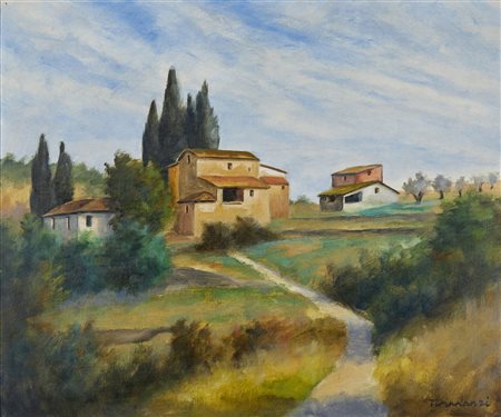 TIRINNANZI NINO GIOVANNI (1923 - 2002) - Paesaggio nel Chianti. .