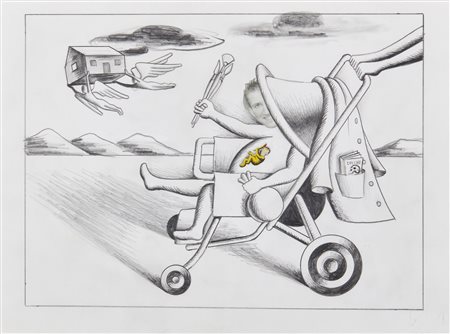 ENZO CUCCHI (1949) - MARK KOSTABI (1960)  - Chi è tuo padre?.