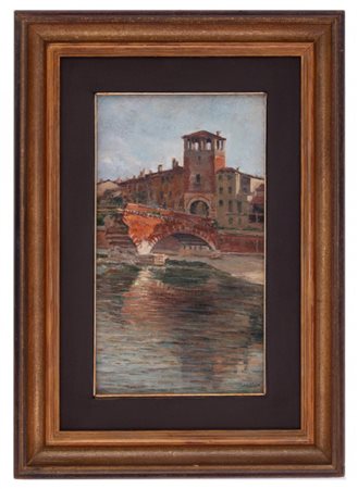 Ettore Mario Sartori Verona 1885 – 1966 Ponte Pietra a Verona