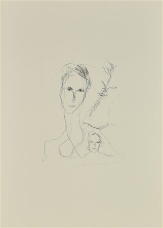 Ernesto Treccani SENZA TITOLO Acquaforte, mm 288x245, su foglio cm 69,5x50;...