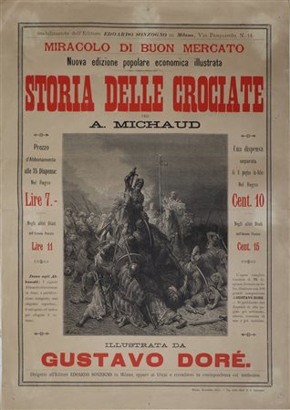 Gustave Doré - Manifesto pubblicitario Storia delle Crociate, 1883