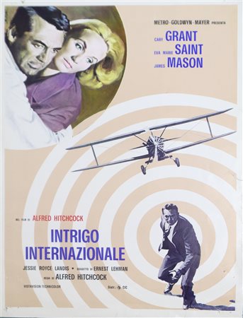 Enzo Nistri - Fotobusta disegnata ''Intrigo internazionale'', 70's