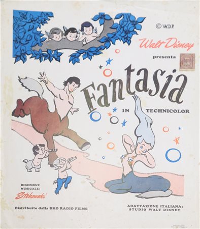 Fotobusta Disegnata ''Walt Disney Fantasia'', 40s