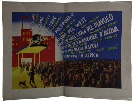 Manifesto anteprima uscite film Ideal Film, 1940-41