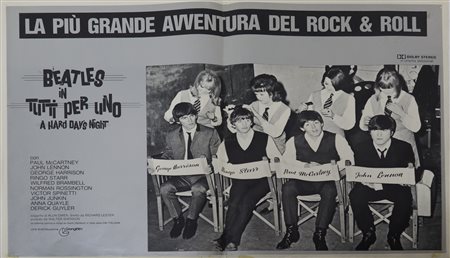 Fotobusta ''I Beatles in tutti per uno a hard day's night'', 1976
