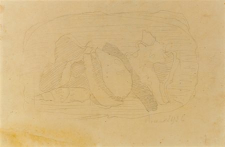 GIORGIO MORANDI 1890 - 1964 NATURA MORTA (CONCHIGLIE) signed and dated 1932,...
