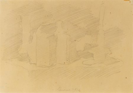 GIORGIO MORANDI 1890 - 1964 NATURA MORTA signed and dated 1932, pencil on...