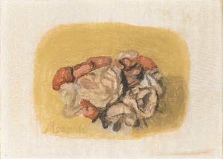 GIORGIO MORANDI 1890 - 1964 FIORI signed, oil on canvas, executed in 1957...
