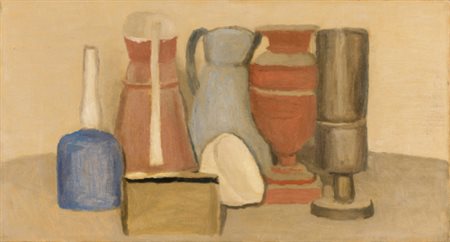 GIORGIO MORANDI 1890 - 1964 NATURA MORTA signed, oil on canvas, executed in...