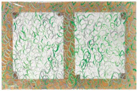 CARLA ACCARDI N. 1924 VERDEARGENTO signed and titled on the stretcher, enamel...