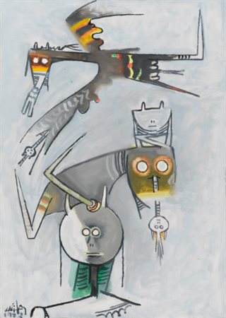 WIFREDO LAM 1902 - 1982 SENZA TITOLO signed and dated 72, signed and dated...