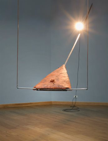 GILBERTO ZORIO N. 1944 SCULTURA PER PURIFICARE LE PAROLE clay, iron, alcohol,...