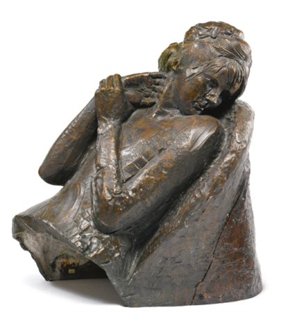EMILIO GRECO 1913 - 1995 CLIZIA signed and dated 1976, bronze with brown...
