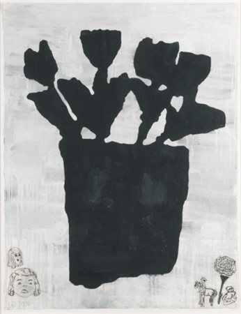 DONALD BAECHLER N. 1956 THE MAGIC PUDDING signed with monograms and dated...