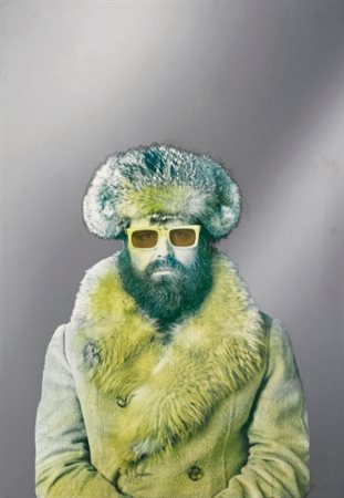 MICHELANGELO PISTOLETTO N. 1933 AUTORITRATTO CON OCCHIALI GIALLI signed and...