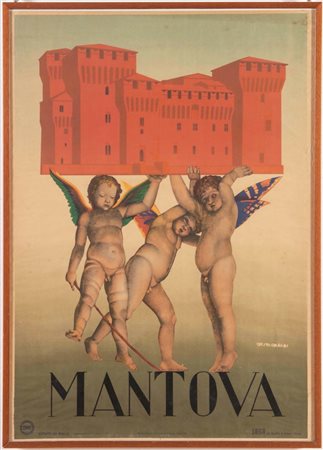 Giuseppe Riccobaldi Del Bava – Offset, SAIGA già Barabino & Graeve, Manifesto “Mantova”, Genova, 1948.