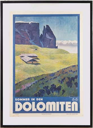 Franz Lenhart – Offset, Pizzi & Pizio, “Sommer in den Dolomiten”, Milano-Roma, 1938.
