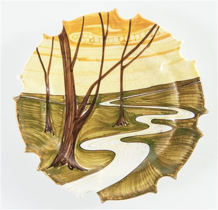 Florentia Ars, Piattino in ceramica, Firenze, inizi del XX secolo. 