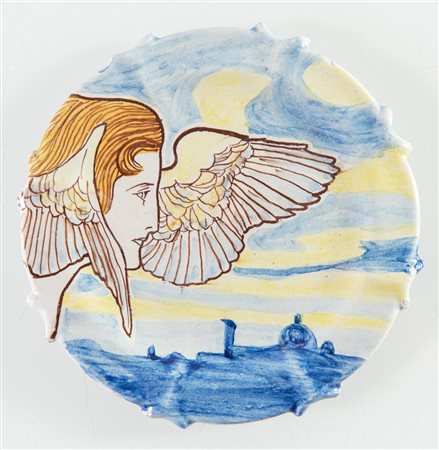 Manifattura Fratelli Minardi, Piattino in ceramica, Faenza, inizi del XX secolo.