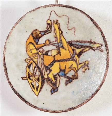 Carlo Zauli (Faenza 1926 – 2002), Piatto in ceramica, Anni ‘50.