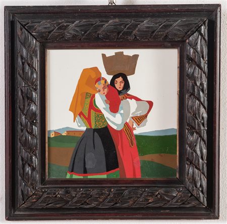 Piastrella in ceramica, Italia, Anni ‘30.