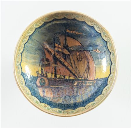 Manifattura Melandri & Focaccia, Alzatina in ceramica, Faenza, Anni ‘30.