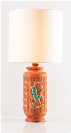 Manifattura Zaccagnini, Lampada in terracotta, Anni ‘30.