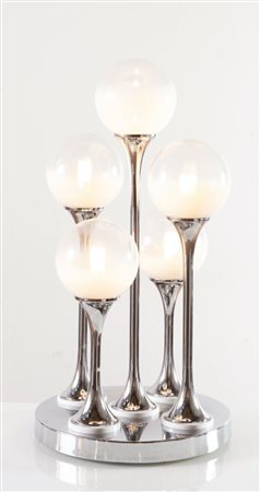 Lampada da tavolo a cinque luci, Italia, Anni ‘70.