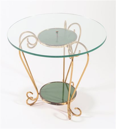 Tavolino con piano in vetro, Italia, Anni ‘60.