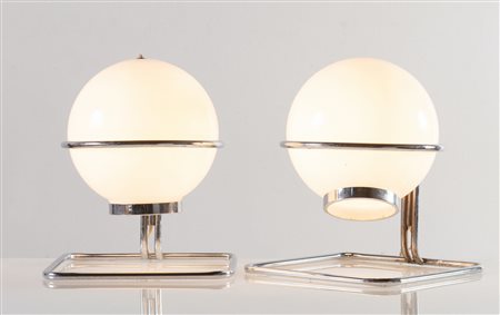 Coppia di lampade da tavolo orientabili, Italia, Anni ‘70.