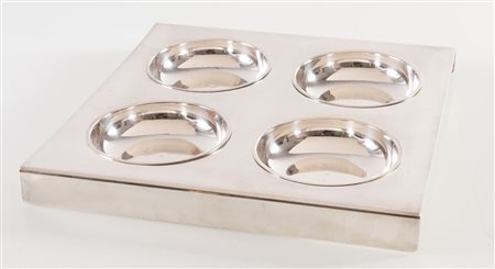 Manifattura Christofle, Antipastiera in metallo argentato, Collezione “Gallia”, Francia, Anni ‘70.