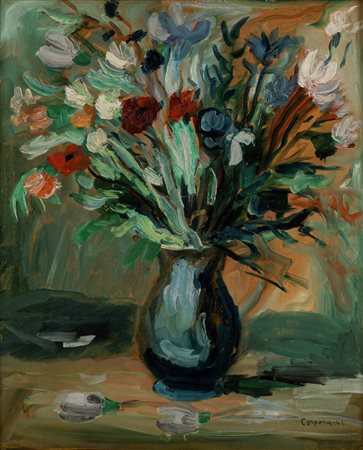 Antonio Corpora (Tunisi 1909-Roma 2004)  - Vaso di fiori, 1942