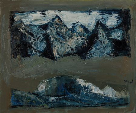 Mario Sironi (Sassari 1885-Milano 1961)  - Senza titolo (montagne)