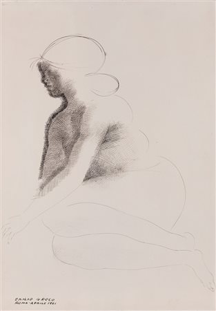 Emilio Greco (Catania 1913-Roma 1995)  - Senza titolo , 1961