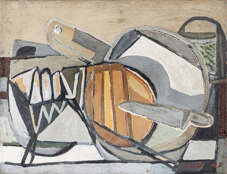 Renato Birolli (Verona 1905-Milano 1959)  - Tavola rustica, 1947
