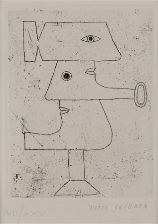 Victor Brauner (Piatra Neamt 1903-Parigi 1966)  - Senza titolo, 1966