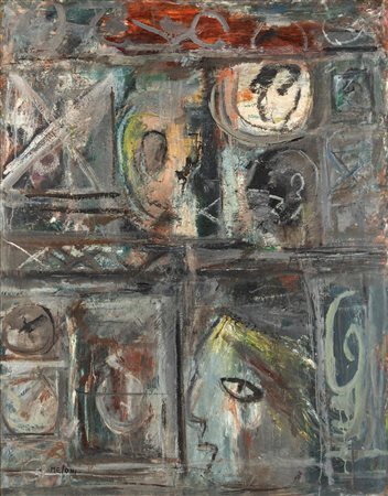 Gino Meloni (Varese  1905-Lissone 1989)  - Immagine del tempo, 1966-67