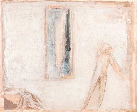 Ruggero Savinio (Torino 1934)  - La colomba minacciata dall'uomo d'ombra, 1966